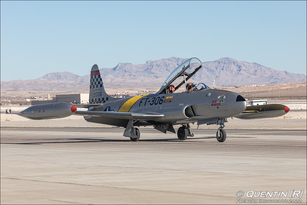 Acemaker T-33 jet fighter shooting star Aviation Nation 2022 75th Anniversary Nellis AFB Airshow Las Vegas Meeting Aerien 2022