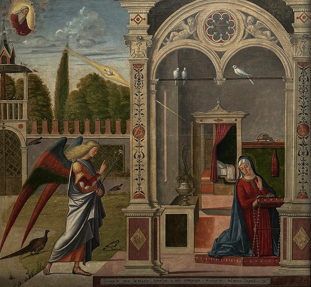 1504, Vittore Carpaccio, The Life of the Virgin Mary: IV. Annunciation -- National Gallery of Art (Washington) (special exhibition)