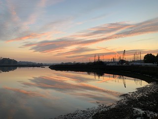 River Deben: sunset over river
