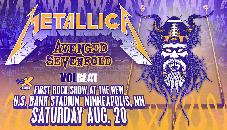 Metallica First Rock Show at U.S. Bank Stadium 2016 poster