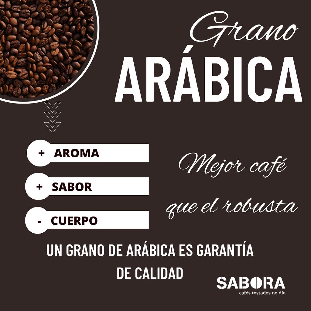 Café Grano Arábica mayr calidad que el robusta.