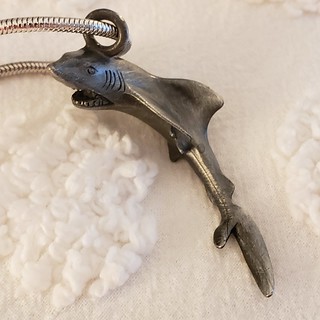 vintage shark necklace