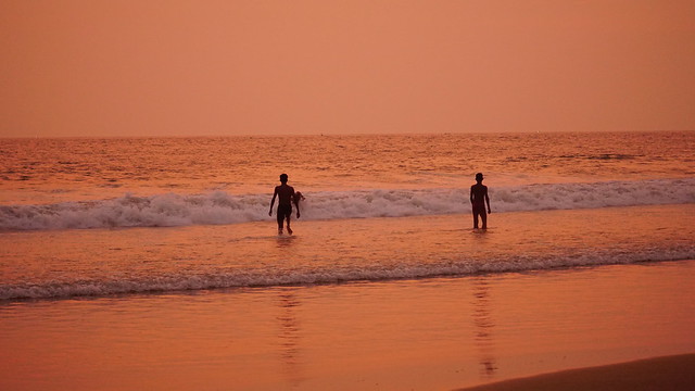 6.10 pm Sunset time @ Somatheeram Beach - Kerala - India