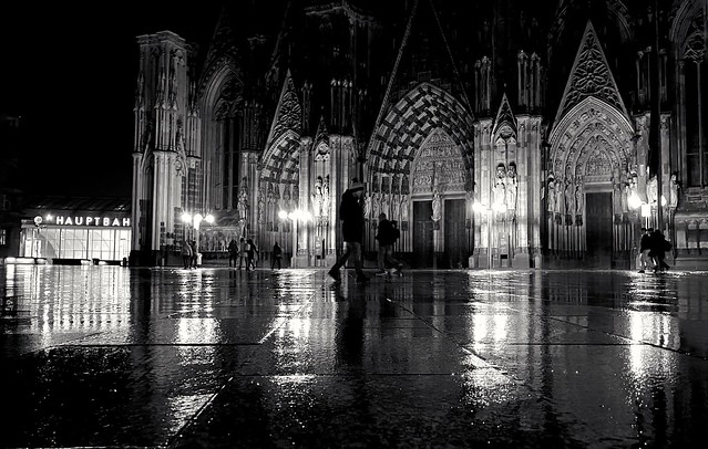 Wet cathedral Kölner Dom Cologne