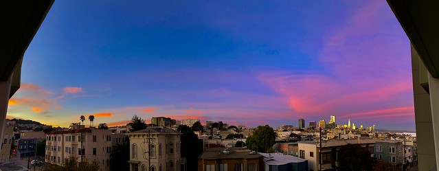 Sunset Spirit Clouds over The City Panorama