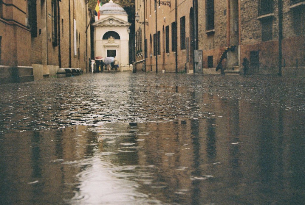 Moody streets of Ravenna, Italy.