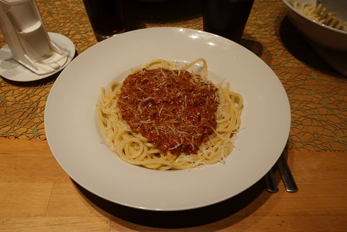 Spaghetti mit Gehacktessoße (meine Portion)
