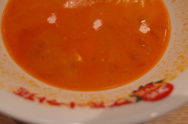 Ricoh GRⅡ豊洲四丁目太陽のトマト麵太陽のチーズラーメンのスープ