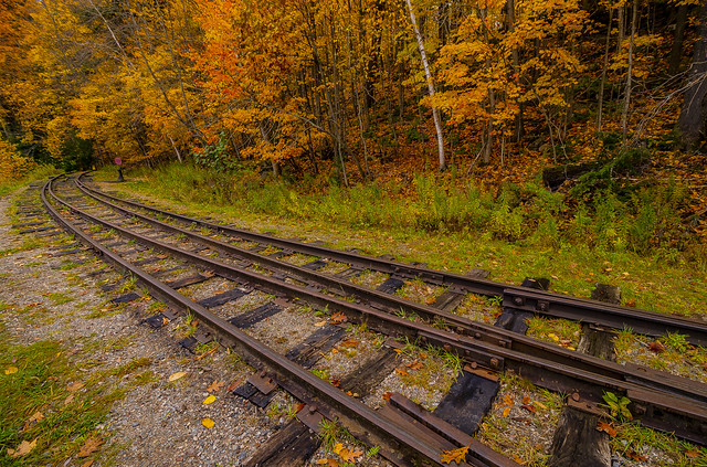Railroads to Autumn, Huntsville, Muskoka, Ontario, Canada