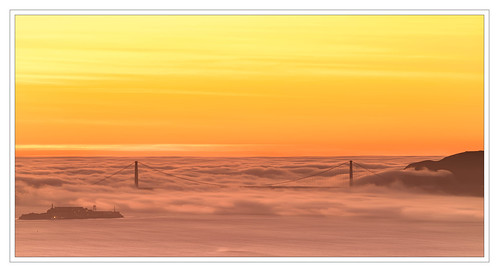 fog goldengatebridge goldengate sanfranciscobay sunset