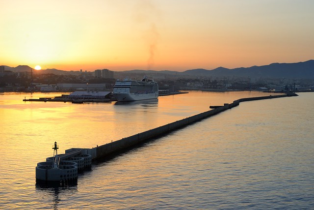 Sunrise over the Port of Marseille