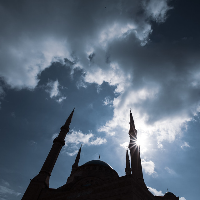 Silhouetted Blue Mosque of Beirut