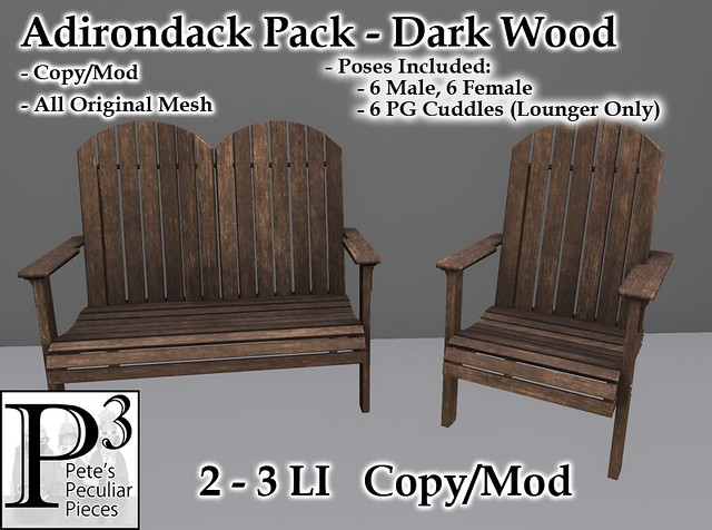 Adirondack Set - Dark Wood