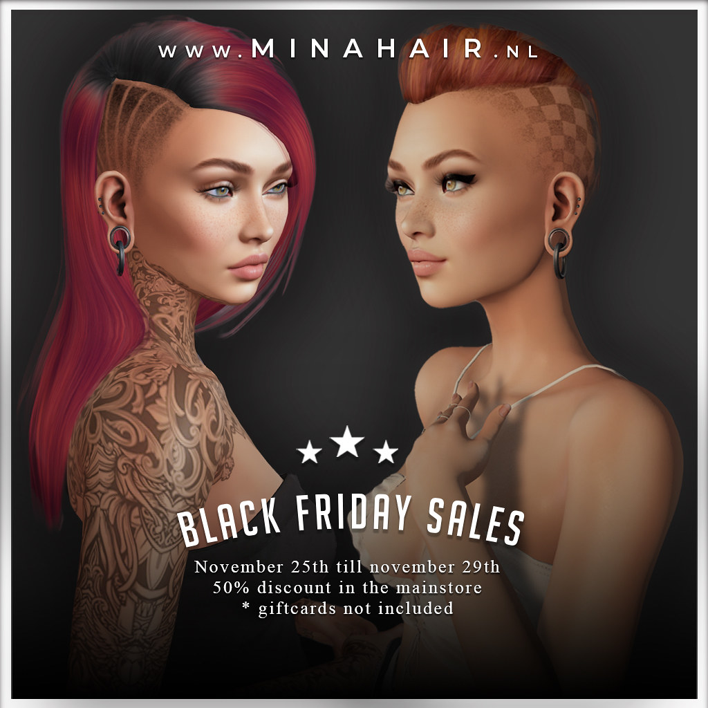 BLACK FRIDAY sale at MINA!