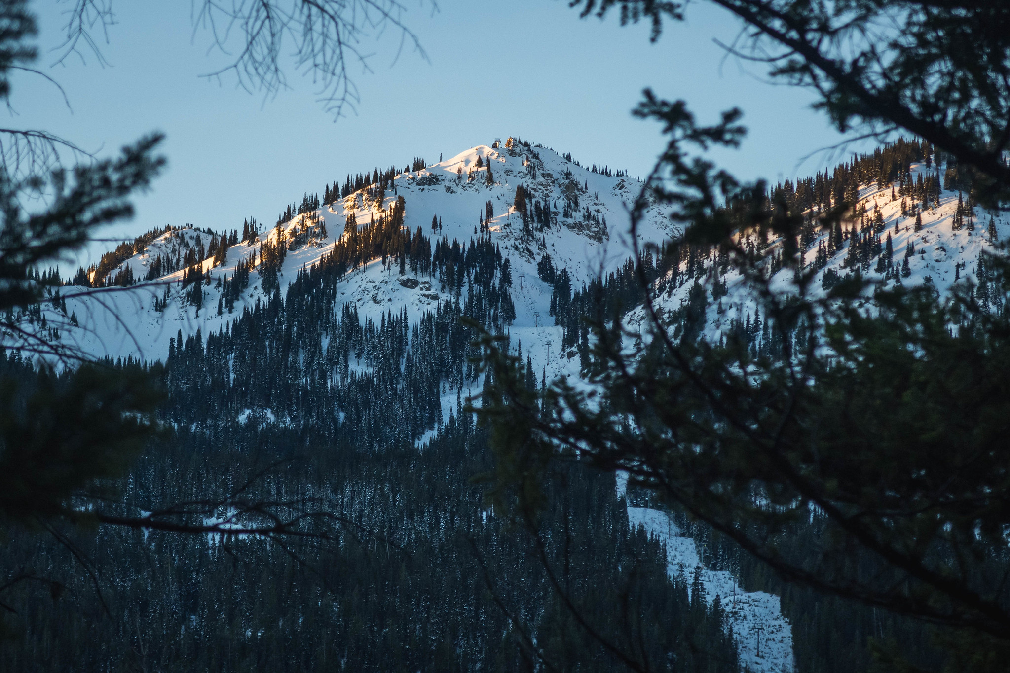 First light on Crystal Mountain