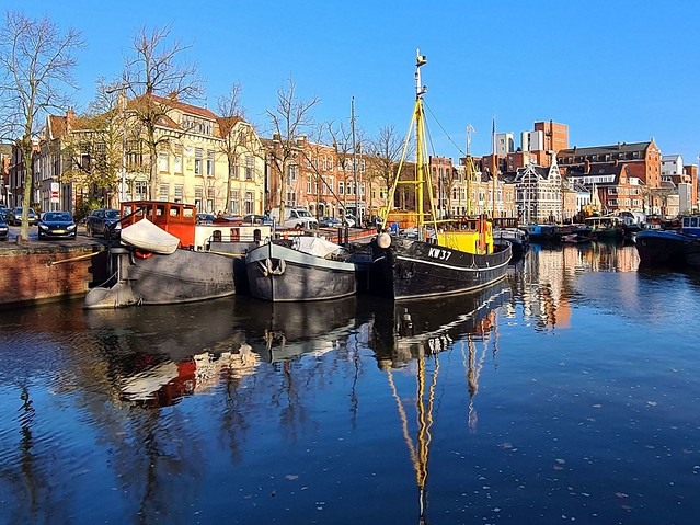 Blue Reflection. Noorderhaven, Groningen, The Netherlands