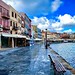 The old Venetian harbour in Chania Crete