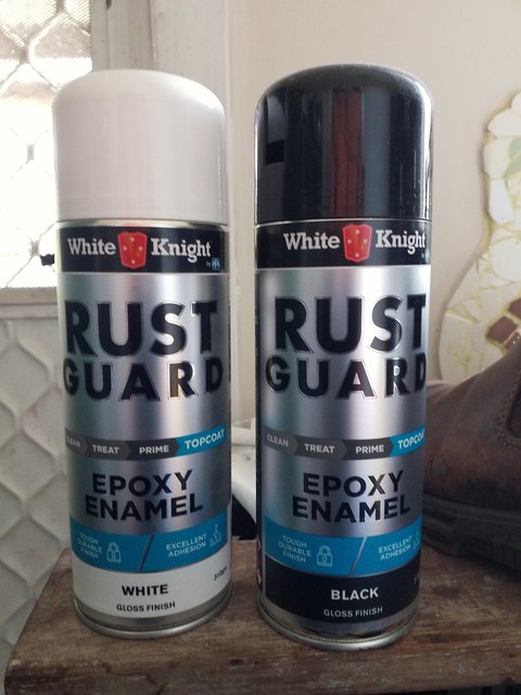 White Knight rustguard gloss finish oil based aerosol cans