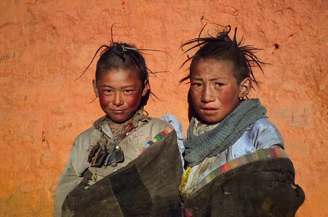 Brothers on pilgrimage to Shigatse, Tibet - overland 1987