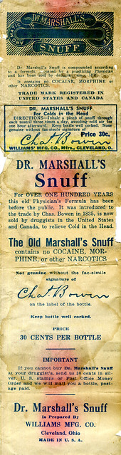 Dr. Marshall's Snuff: Aromatic Snuff