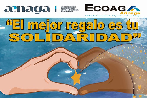 Cartel promocional de la campaña "El mejor regalo es tu solidaridad"