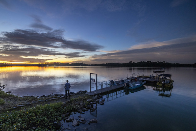 Contemplative Moment in Upper Seletar Reservoir