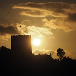 25. November 2022 - 15:18 - #329 2022 Day 329: Sunset over Bamburgh Church, Northumberland