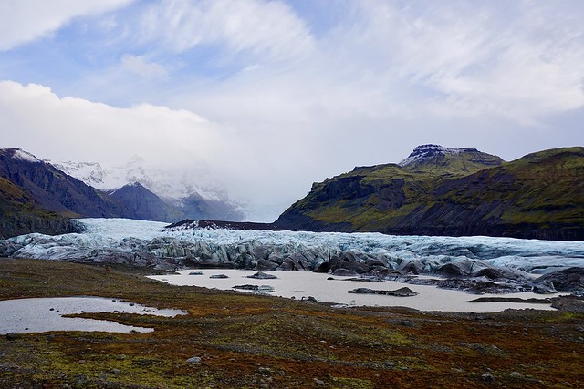 La lengua glaciar Svínafellsjökull en Islandia