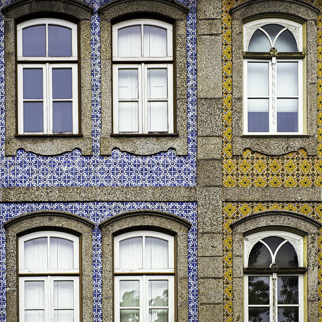 Tiled buildings, Guimarães, Portugal