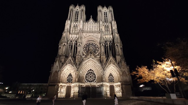 Cathedral, Notre-Dame de Reims - Night Strolling -  Reims, Marne, France