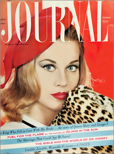 Model/actress Jane Fonda, cover photo by Roger Prigent, Ladies' Home Journal, October 1959