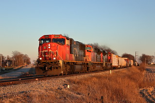 CN 5644 west in Charter Grove, Illinois on November 25, 2022.