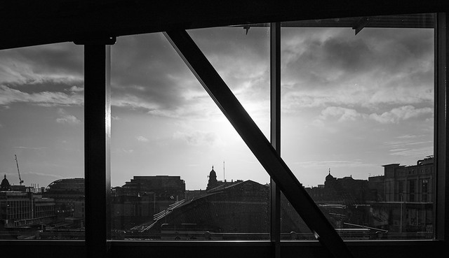 Glasgow through a dirty window