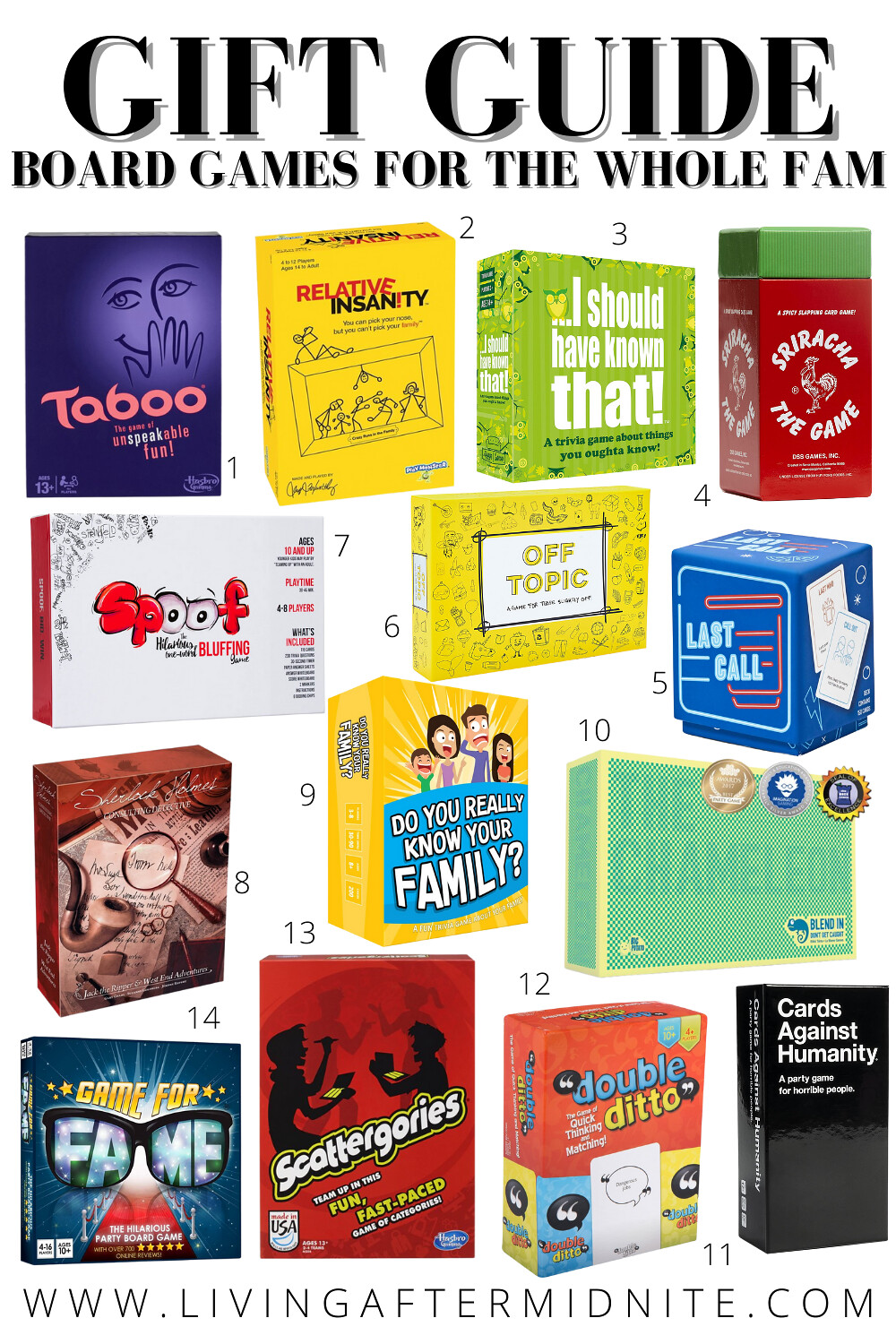 Gift Guide: Board Games for the Whole Family | Family Gift Ideas | Kids Gift Ideas | Ultimate Holiday Gift Guide | Christmas Presents
