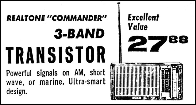Vintage Advertising For The Realtone Commander Model TR-3047 Transistor Radio In A B.F. Goodrich Store Ad In The Roanoke Alabama Leader Newspaper, June 13, 1963