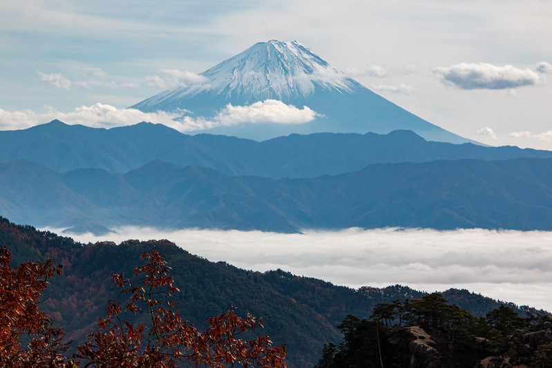 羅漢寺山から富士山