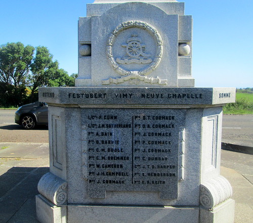 War Memorial, Lybster Great War Names