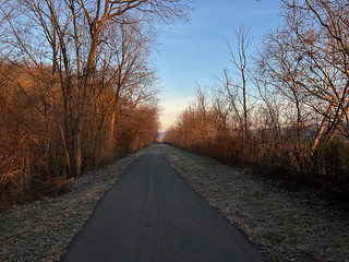 This is where paved rail-to-trail begins on mile post 129