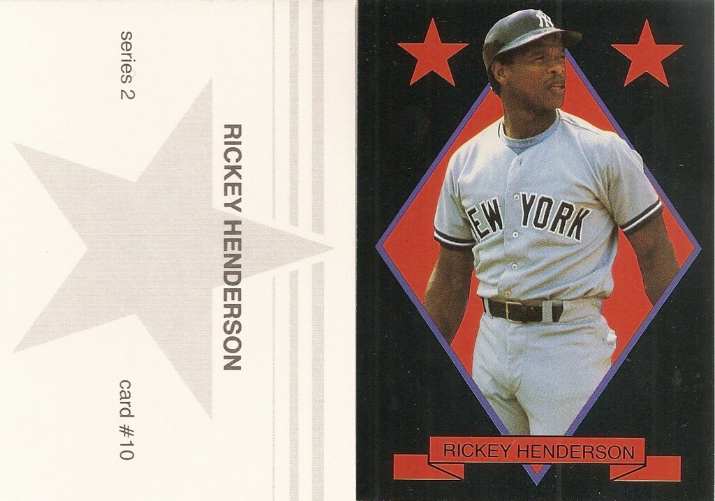 1988 Large Gray Star - Black with Red Stars Series 2 - Henderson, Rickey