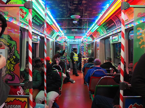 CTA 2022 Holiday Train interior