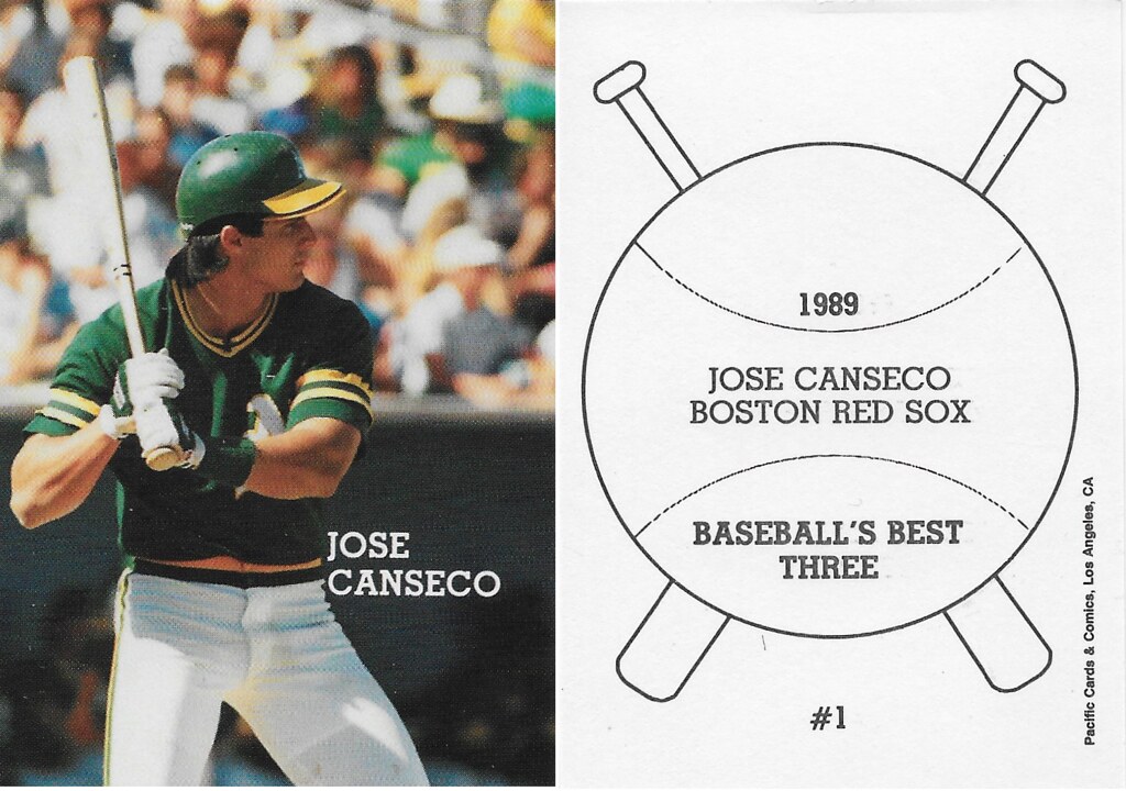 1989 Pacific Cards & Comics Baseballs Best Three - Canseco, Jose