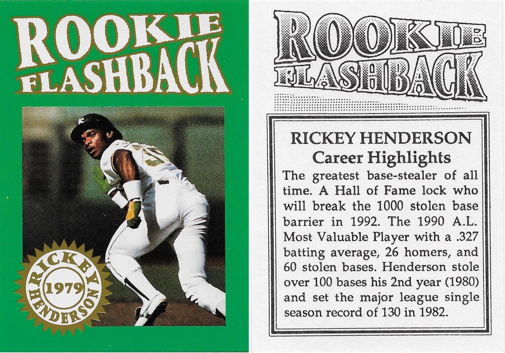 1992 Rookie Flashback - Henderson, Rickey