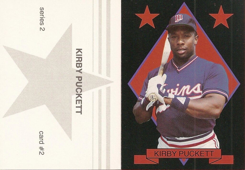 1988 Large Gray Star - Black with Red Stars Series 2 - Puckett, Kirby