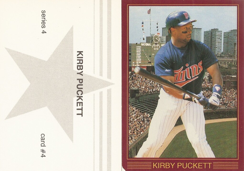 1988 Large Gray Star - Wrigley Field Series 4 - Puckett, Kirby