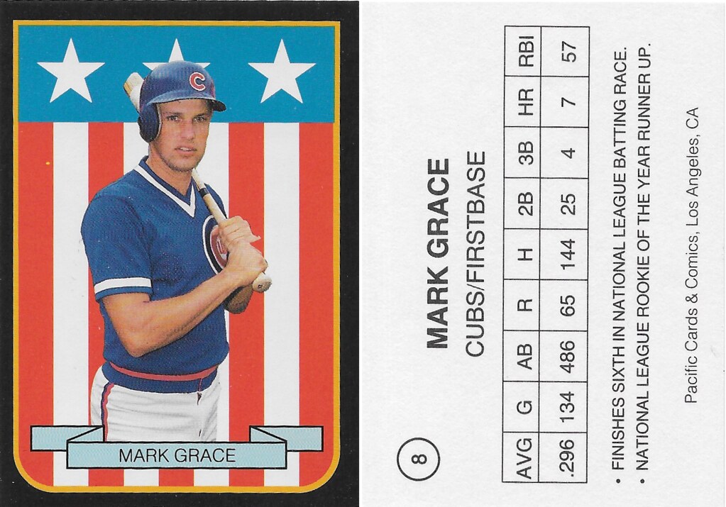 1989 Pacific Cards & Comics American Flag Set of 10 - Grace, Mark