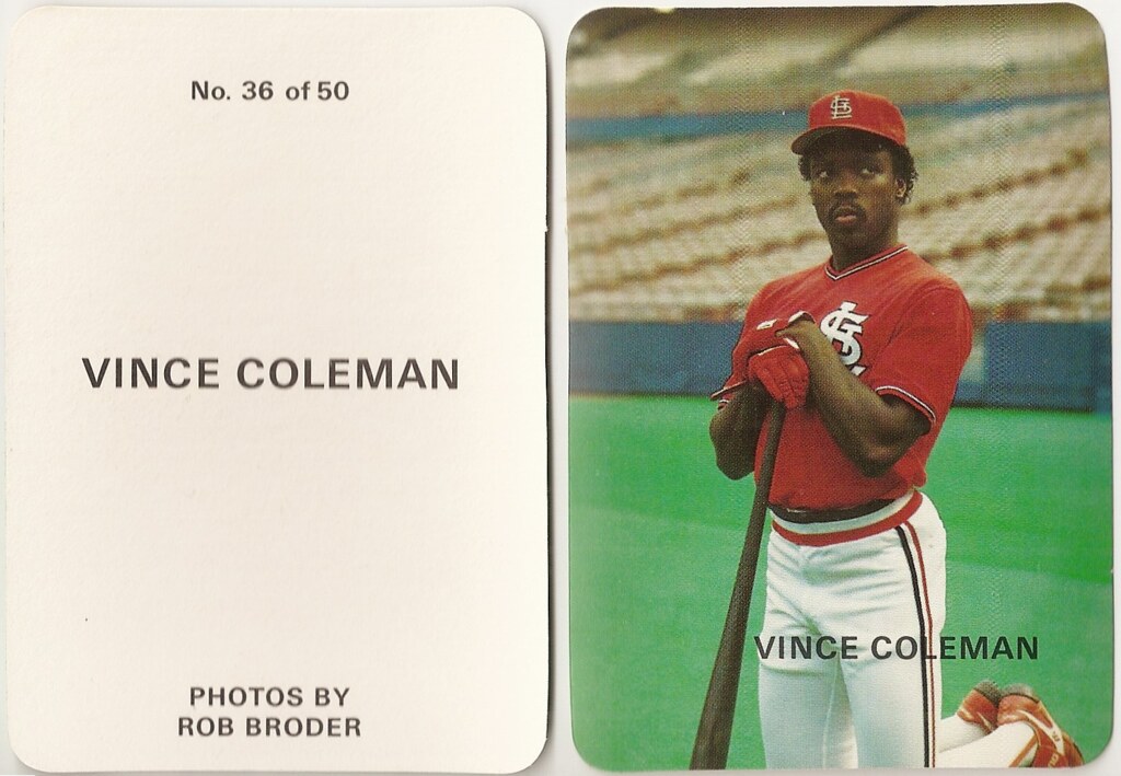 1986 Rob Broder - Coleman, Vince 36