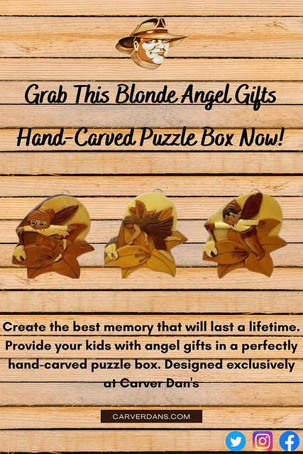 Grab This Blonde Angel Gifts Hand-Carved Puzzle Box Now! - 1