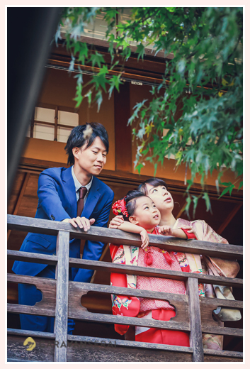 七五三　愛知県瀬戸市の和布堂で七五三の前撮り　家族写真