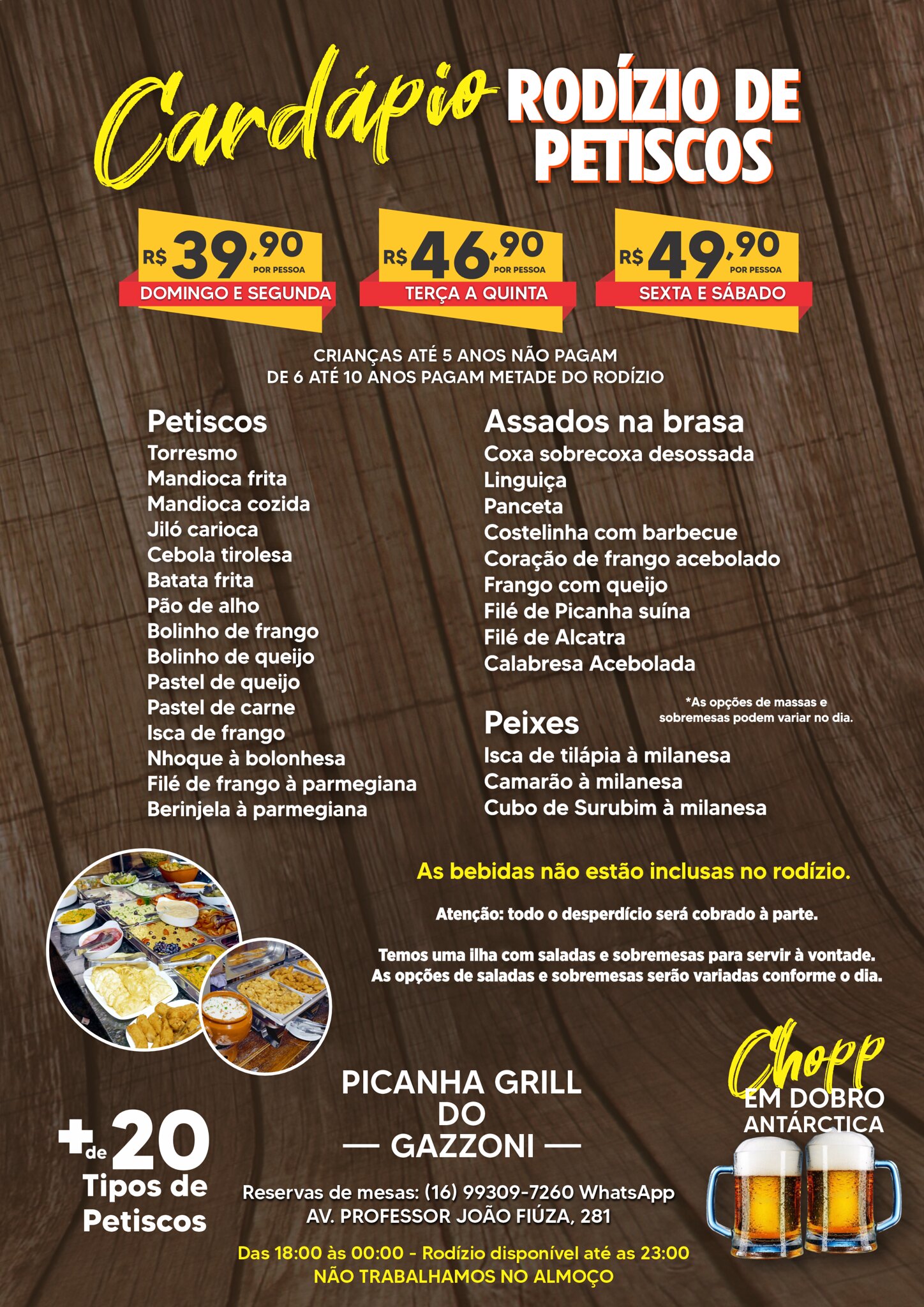 Picanha Grill do Gazzoni - Cardápio Rodízio Novo