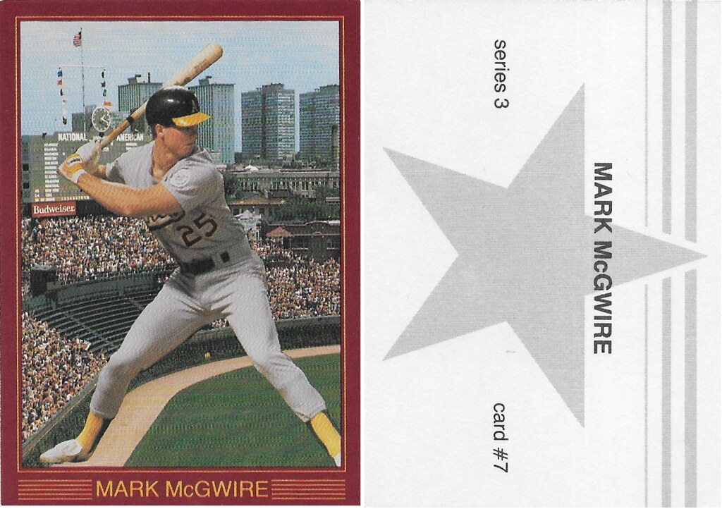 1988 Large Gray Star - Wrigley Field Series 3 - McGwire, Mark